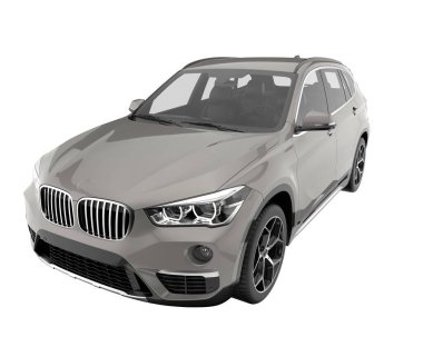 Realistic SUV isolated on white background. 3d rendering - illustration
