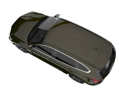 Realistic SUV isolated on white background. 3d rendering - illustration
