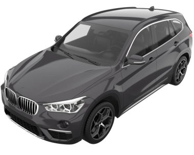 Realistic SUV isolated on white background. 3d rendering - illustration