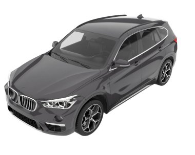 Realistic SUV isolated on white background. 3d rendering - illustration