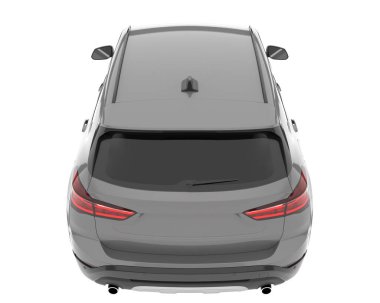 Realistic SUV isolated on white background. 3d rendering - illustration