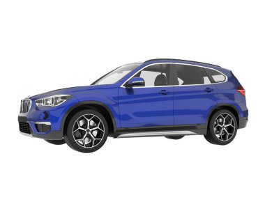 Realistic SUV isolated on white background. 3d rendering - illustration