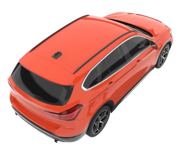 Realistic SUV isolated on white background. 3d rendering - illustration