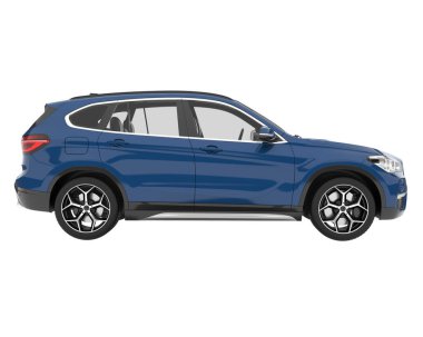 Realistic SUV isolated on white background. 3d rendering - illustration