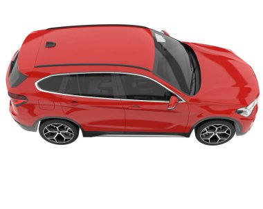 Realistic SUV isolated on white background. 3d rendering - illustration