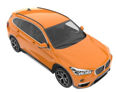 Realistic SUV isolated on white background. 3d rendering - illustration