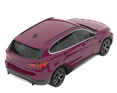 Realistic SUV isolated on white background. 3d rendering - illustration