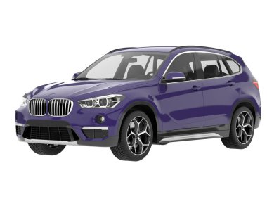 Realistic SUV isolated on white background. 3d rendering - illustration