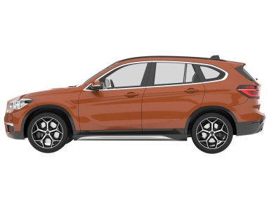 Realistic SUV isolated on white background. 3d rendering - illustration