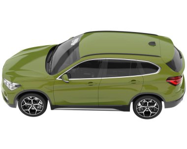 Realistic SUV isolated on white background. 3d rendering - illustration