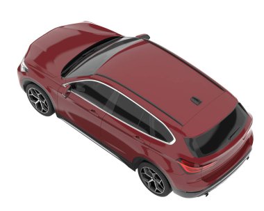 Realistic SUV isolated on white background. 3d rendering - illustration