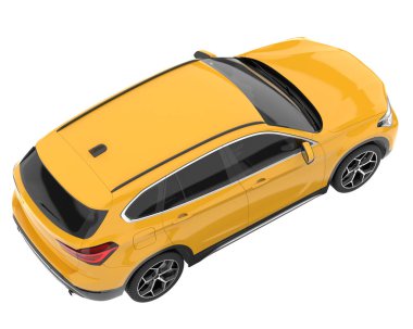 Realistic SUV isolated on white background. 3d rendering - illustration