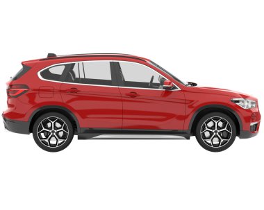Realistic SUV isolated on white background. 3d rendering - illustration
