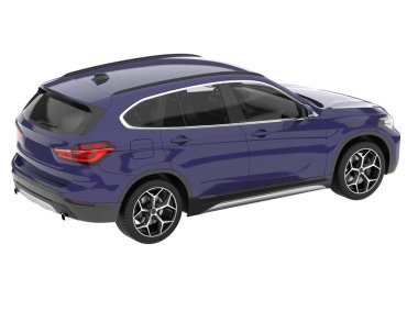 Realistic SUV isolated on white background. 3d rendering - illustration