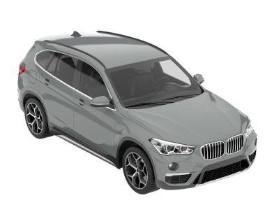 Realistic SUV isolated on white background. 3d rendering - illustration