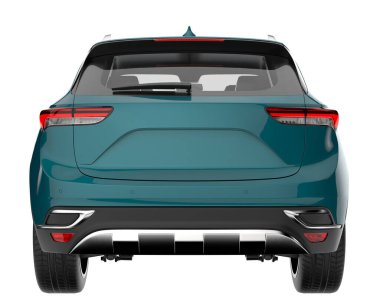 Realistic SUV isolated on white background. 3d rendering - illustration