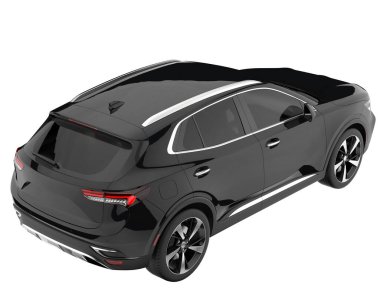 Realistic SUV isolated on white background. 3d rendering - illustration