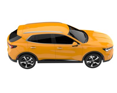 Realistic SUV isolated on white background. 3d rendering - illustration