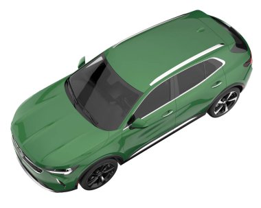 Realistic SUV isolated on white background. 3d rendering - illustration