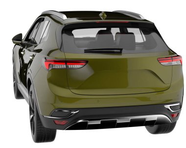 Realistic SUV isolated on white background. 3d rendering - illustration
