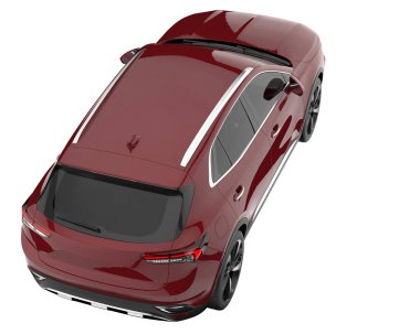 Realistic SUV isolated on white background. 3d rendering - illustration
