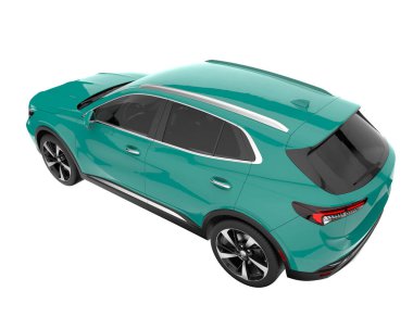 Realistic SUV isolated on white background. 3d rendering - illustration