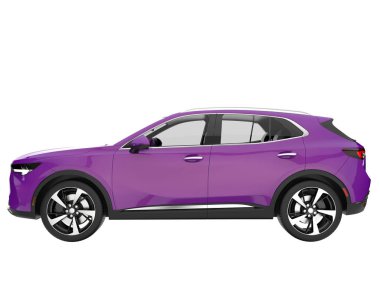 Realistic SUV isolated on white background. 3d rendering - illustration