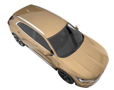 Realistic SUV isolated on white background. 3d rendering - illustration