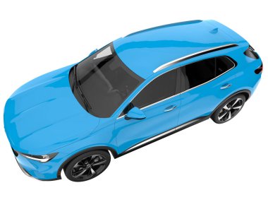 Realistic SUV isolated on white background. 3d rendering - illustration