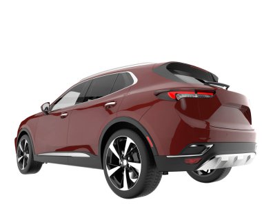 Realistic SUV isolated on white background. 3d rendering - illustration