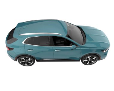 Realistic SUV isolated on white background. 3d rendering - illustration