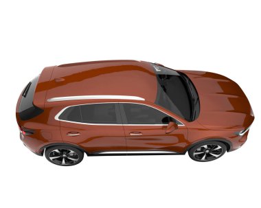 Realistic SUV isolated on white background. 3d rendering - illustration