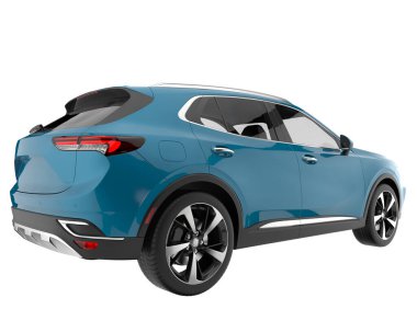 Realistic SUV isolated on white background. 3d rendering - illustration