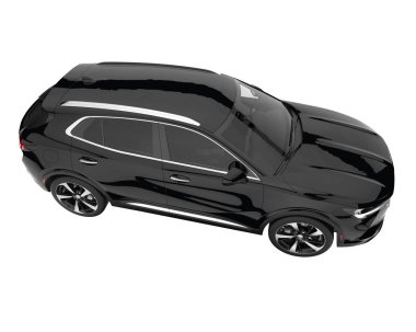 Realistic SUV isolated on white background. 3d rendering - illustration