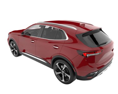 Realistic SUV isolated on white background. 3d rendering - illustration