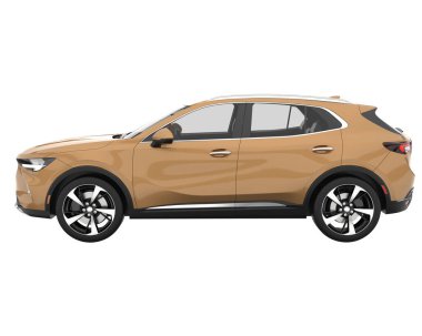 Realistic SUV isolated on white background. 3d rendering - illustration