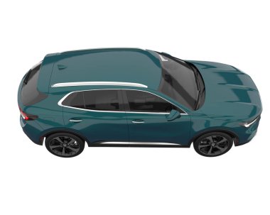 Realistic SUV isolated on white background. 3d rendering - illustration