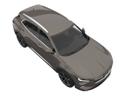 Realistic SUV isolated on white background. 3d rendering - illustration