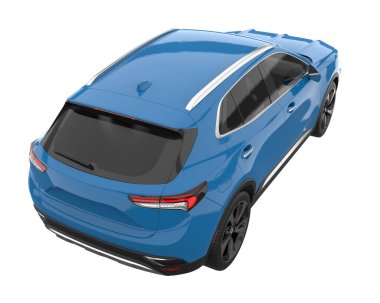 Realistic SUV isolated on white background. 3d rendering - illustration