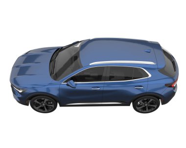 Realistic SUV isolated on white background. 3d rendering - illustration