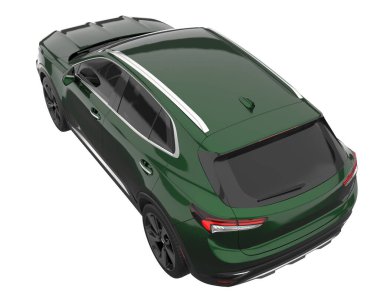 Realistic SUV isolated on white background. 3d rendering - illustration
