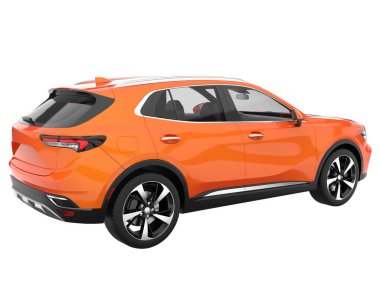 Realistic SUV isolated on white background. 3d rendering - illustration
