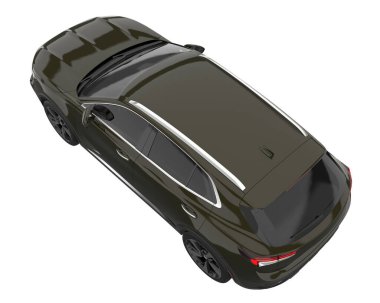 Realistic SUV isolated on white background. 3d rendering - illustration