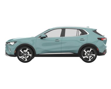 Realistic SUV isolated on white background. 3d rendering - illustration