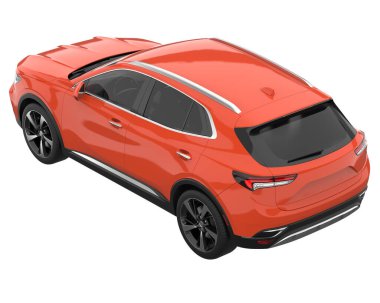 Realistic SUV isolated on white background. 3d rendering - illustration