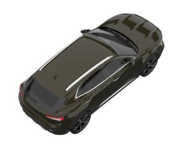 Realistic SUV isolated on white background. 3d rendering - illustration