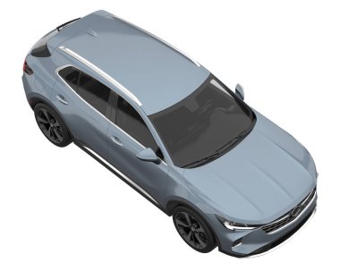 Realistic SUV isolated on white background. 3d rendering - illustration