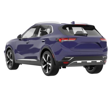 Realistic SUV isolated on white background. 3d rendering - illustration