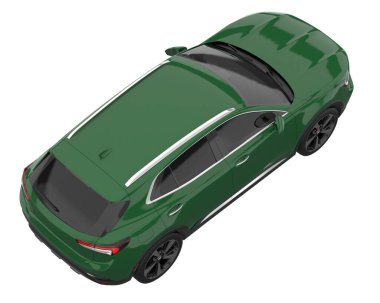 Realistic SUV isolated on white background. 3d rendering - illustration