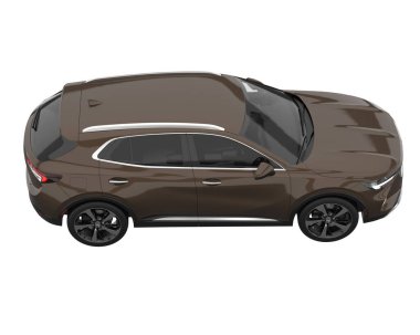 Realistic SUV isolated on white background. 3d rendering - illustration